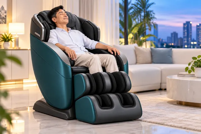 เก้าอี้นวด Massage Chair ในห้องจริง (ภาพประกอบสร้างด้วย AI)